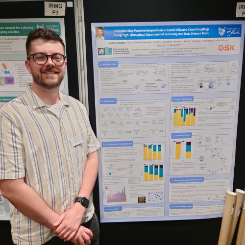 Jake Walder with his award winning poster at the RSC Dalton conference 2025.